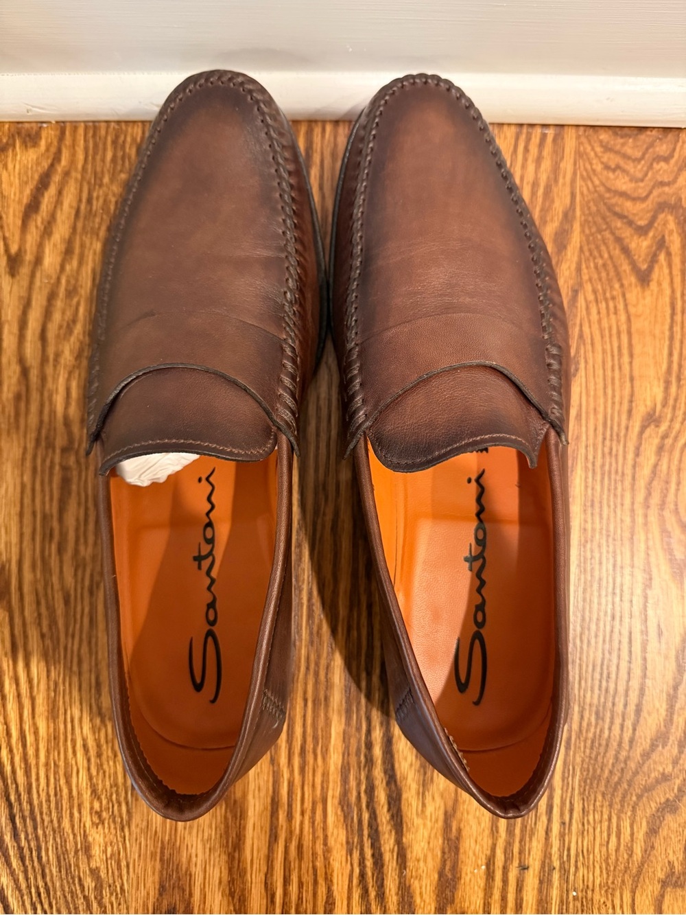 Santoni Men's Brown Paine- M2 Loafers
